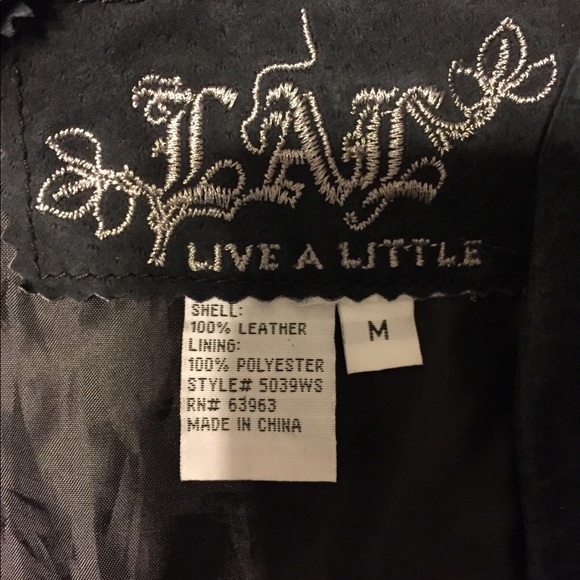 Black Suede Jacket, 100% leather, Size M - Picture 4 of 5